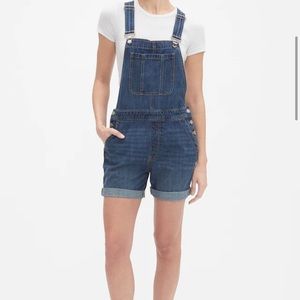 Gap jean overall shorts
